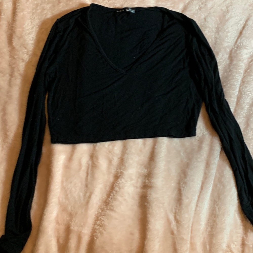 long sleeve crop top